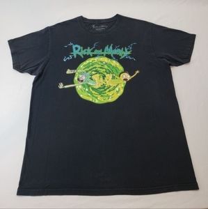 RICK & MORTY T-Shirt LARGE Short Sleeve Graphic Print ADULT SWIM Ripple Junction